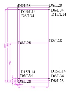 Оразмеряване на гръб в DWG формат